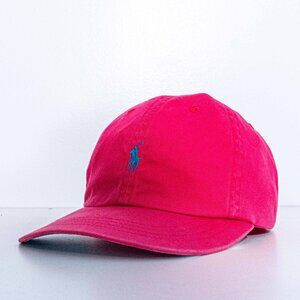 Polo Ralph Lauren Pony Leather Strapback Hat VTG 90s Preppy Streetwear